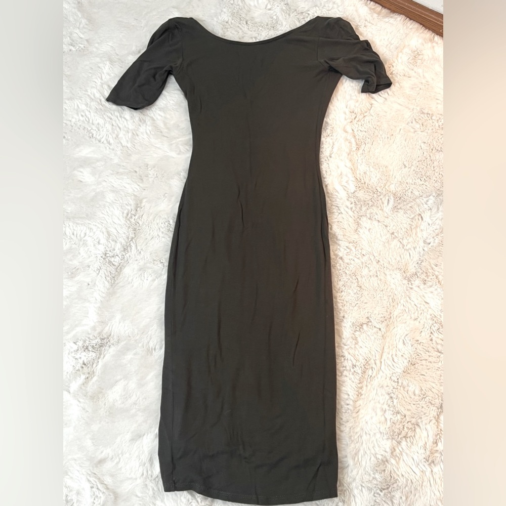 Green Olive Dress, Size XS, Stretchy fabric